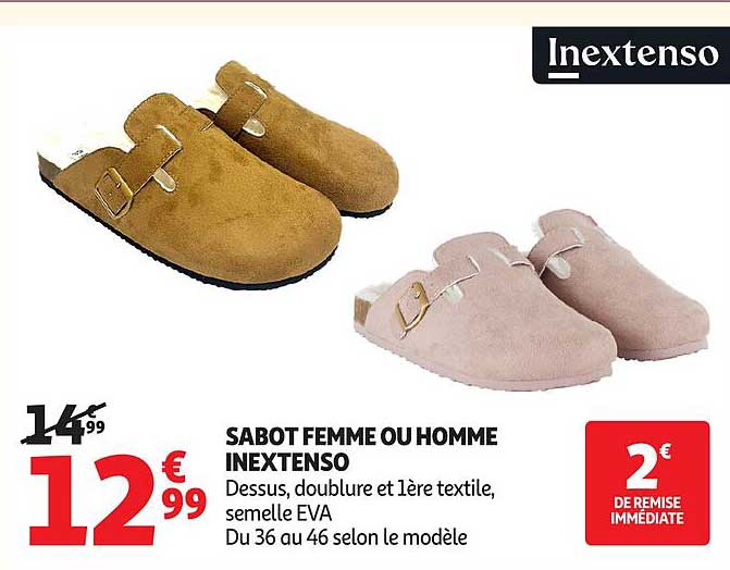 SABOT FEMME OU HOMME INEXTENSO