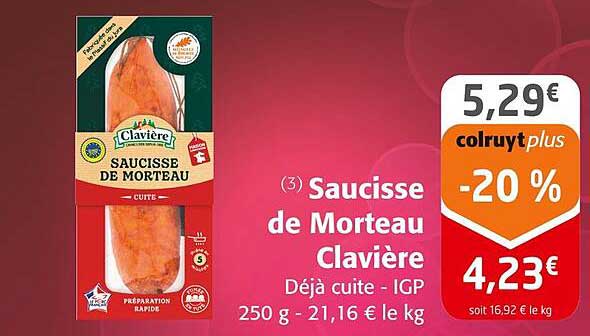 Saucisse de Morteau Clavière