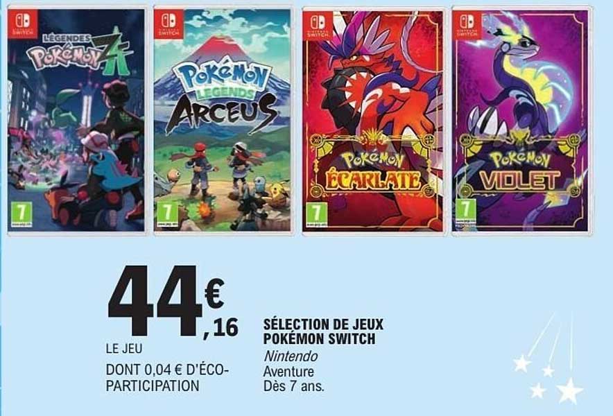 Sélection de jeux Pokémon Switch