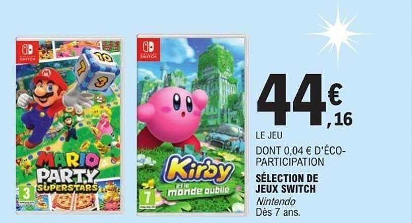 Sélection de jeux Switch