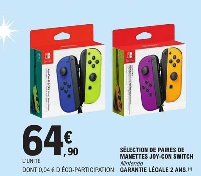 SÉLECTION DE PAIRES DE MANETTES JOY-CON SWITCH