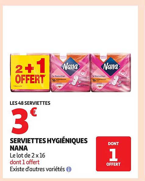 SERVIETTES HYGIÉNIQUES NANA