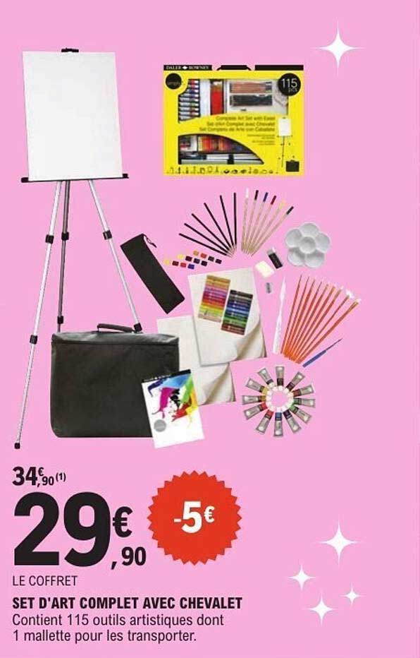 SET D'ART COMPLET AVEC CHEVALET
