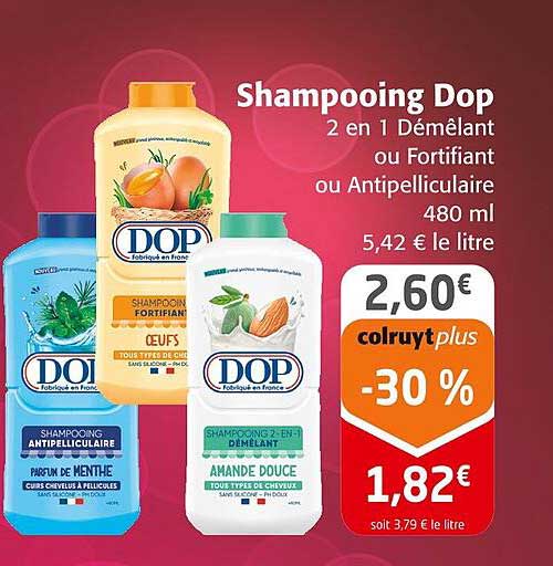 Shampooing Dop 2 en 1 Démêlant ou Fortifiant ou Antipelliculaire