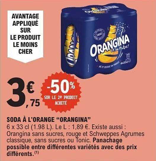 SODA À L'ORANGE "ORANGINA"