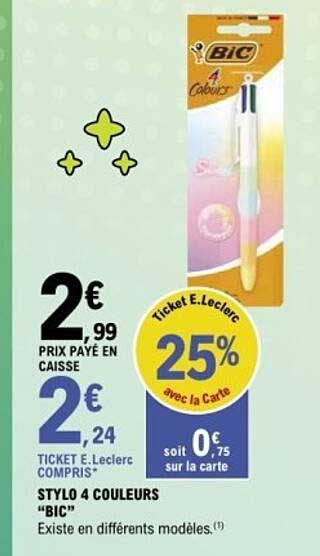 STYLO 4 COULEURS "BIC"