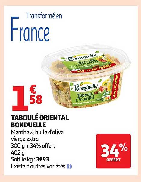 TABOULÉ ORIENTAL BONDUELLE