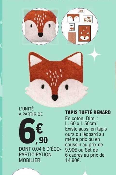 TAPIS TUFTÉ RENARD