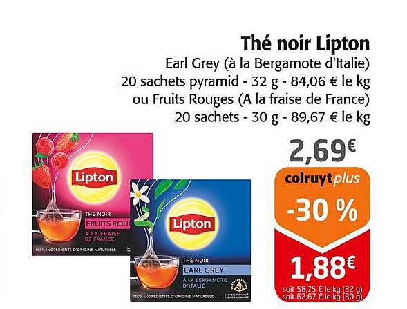 Thé noir Lipton