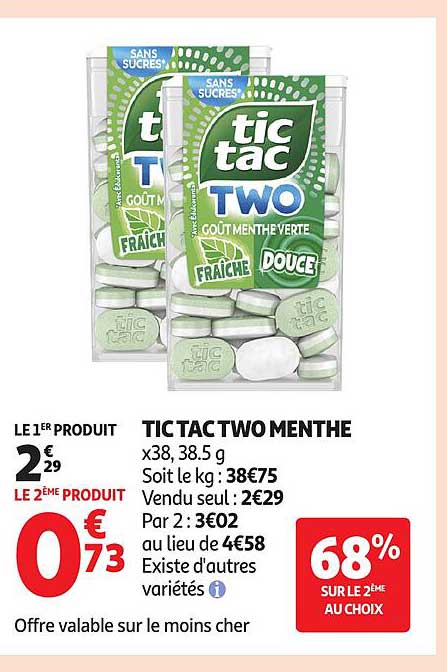 TIC TAC TWO MENTHE