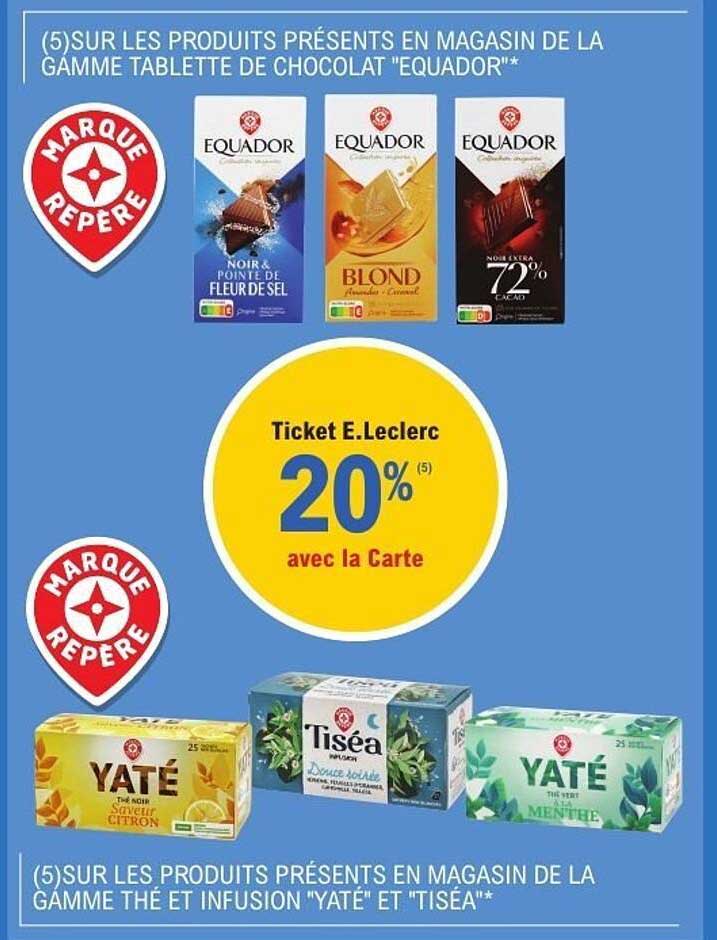 Ticket E.Leclerc 20% avec la Carte