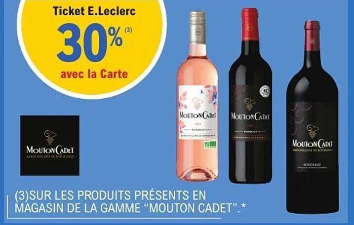 Ticket E.Leclerc 30% avec la Carte