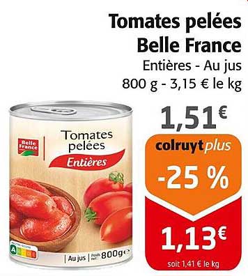 Tomates pelées Belle France