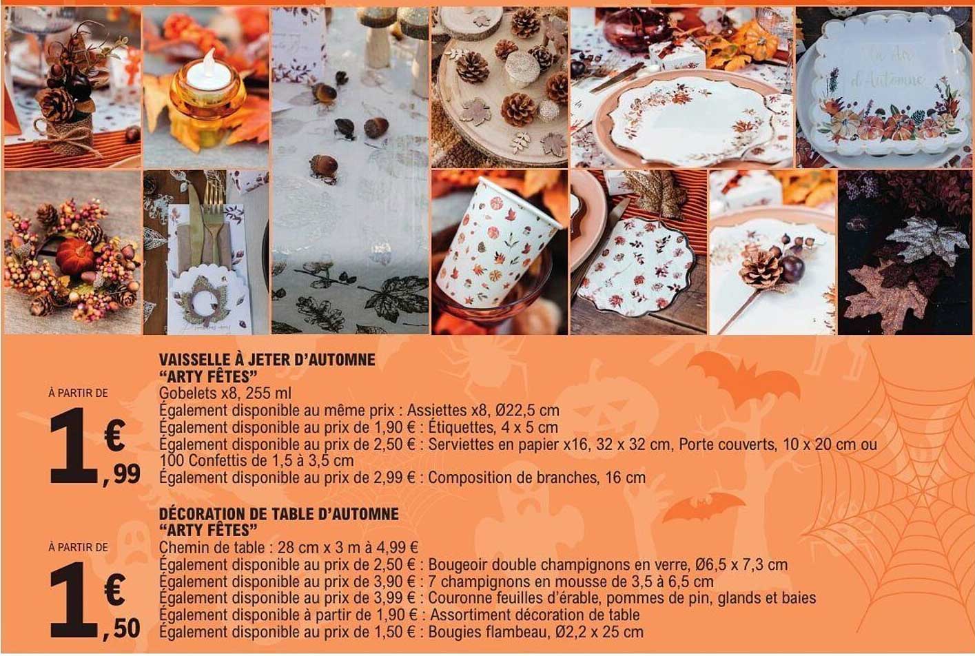 VAISSELLE À JETER D’AUTOMNE “ARTY FÊTES”