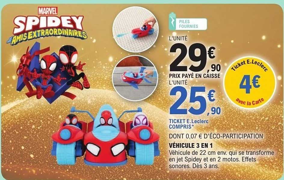 VÉHICULE 3 EN 1 SPIDEY