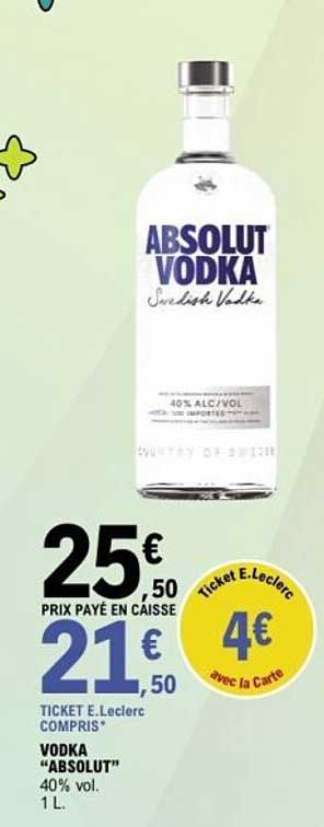 VODKA "ABSOLUT" 40% vol. 1 L