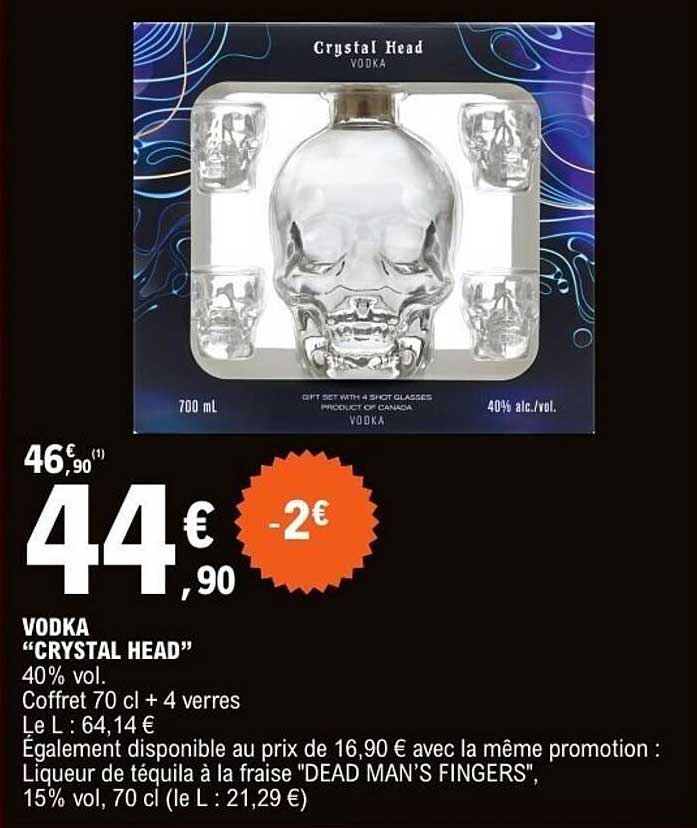 VODKA "CRYSTAL HEAD" 40% vol.