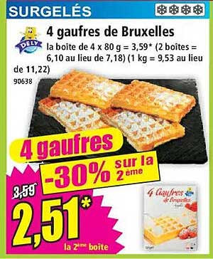 4 gaufres de Bruxelles