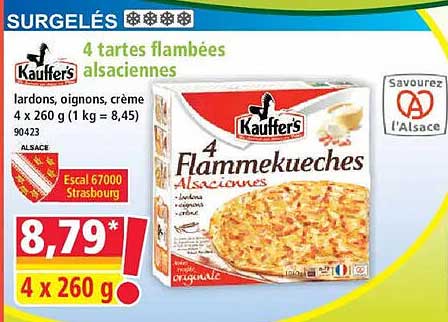 4 tartes flambées alsaciennes