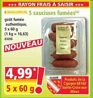 5 saucisses fumées(a)