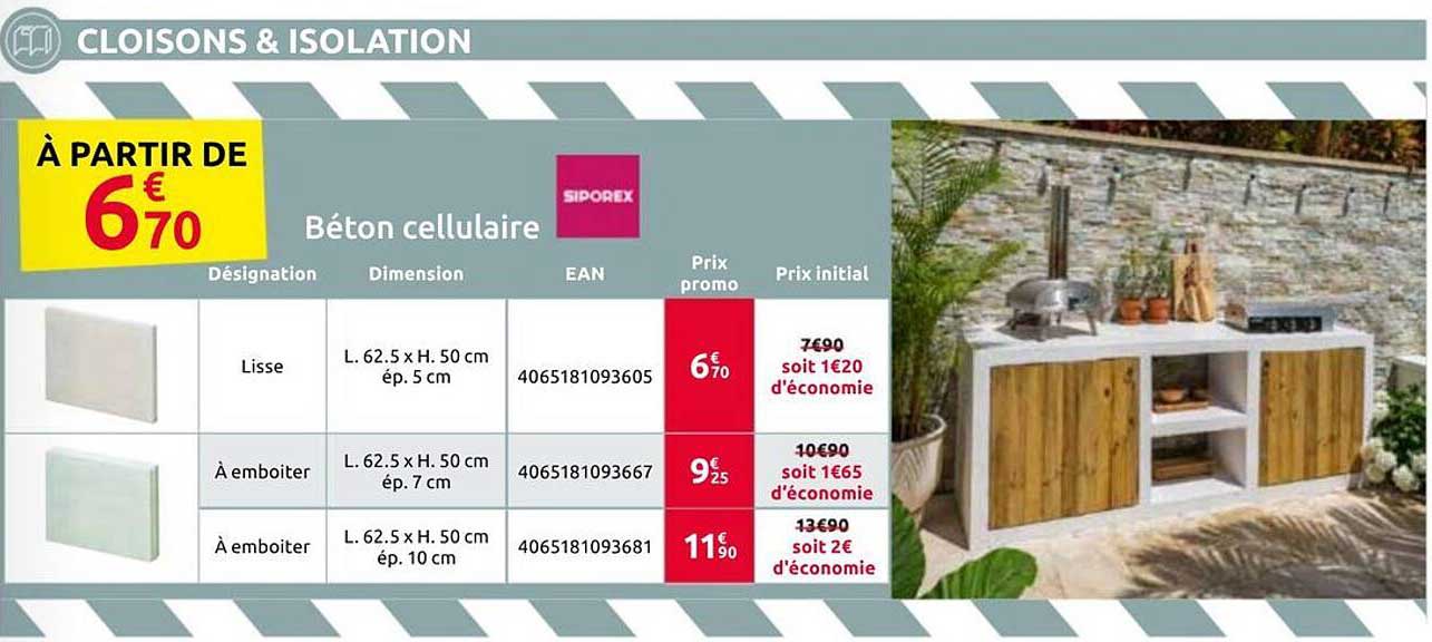 À PARTIR DE 6€70