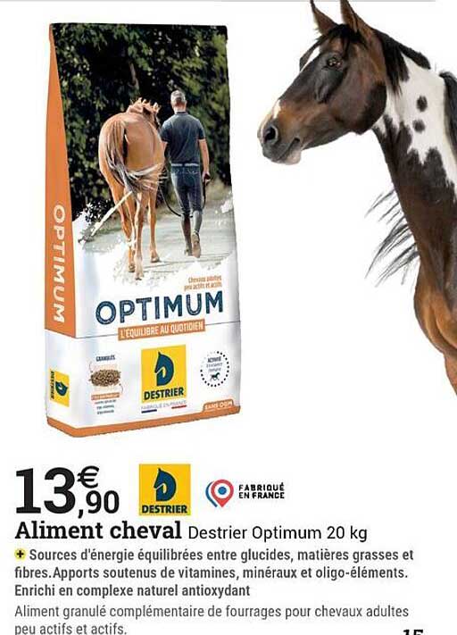 Aliment cheval Destrier Optimum 20 kg