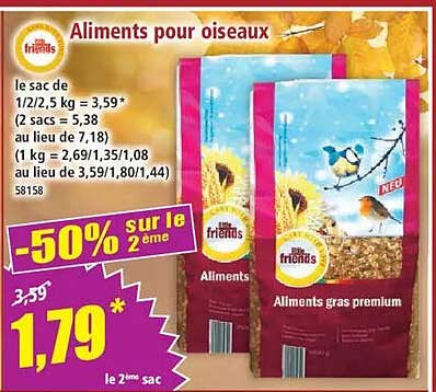 Aliments pour oiseaux
