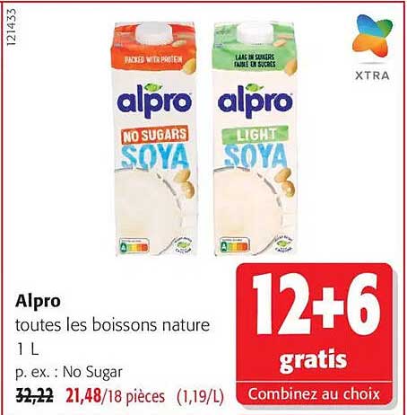 Alpro toutes les boissons nature 1 L