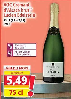 AOC Crémant d'Alsace brut Lucien Edelstein