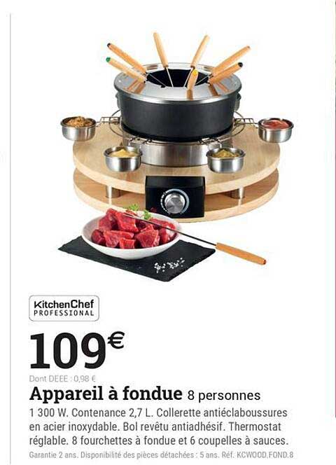 Appareil à fondue 8 personnes