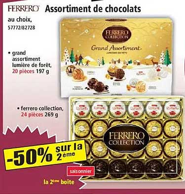 Assortiment de chocolats au choix