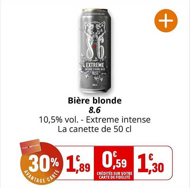 Bière blonde 8.6 10,5% vol. - Extreme intense La canette de 50 cl