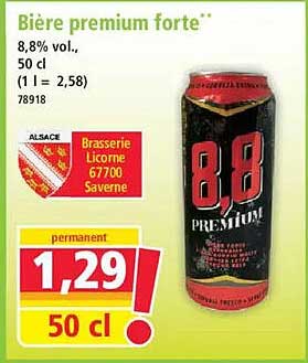 Bière premium forte