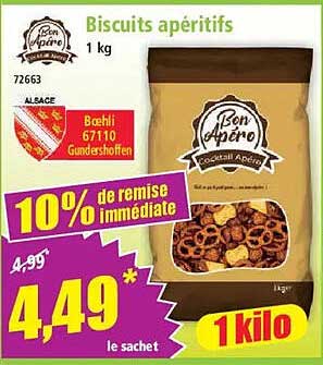 Biscuits apéritifs 1 kg