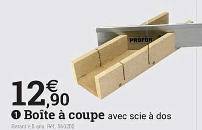Boîte à coupe avec scie à dos