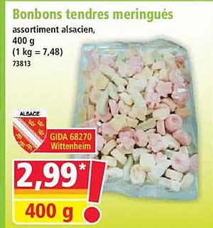 Bonbons tendres meringués