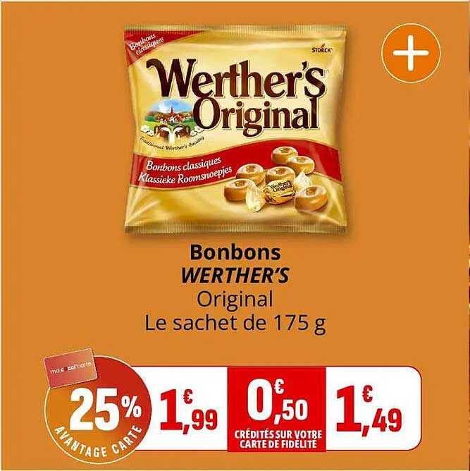 Bonbons WERTHER'S Original - Le sachet de 175 g