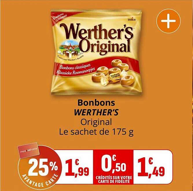 Bonbons WERTHER’S Original Le sachet de 175 g