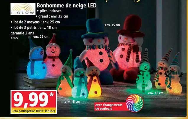 Bonhomme de neige LED