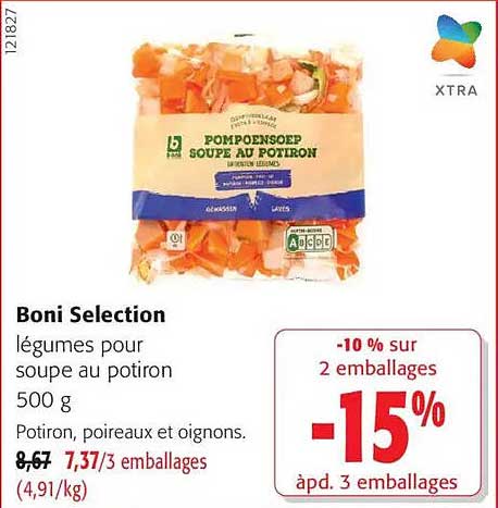 Boni Selection légumes pour soupe au potiron 500 g
