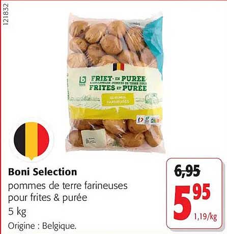 Boni Selection pommes de terre farineuses pour frites & purée 5 kg