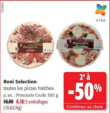 Boni Selection toutes les pizzas fraîches p. ex. : Prosciutto Crudo 385 g