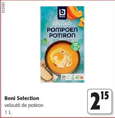 Boni Selection velouté de potiron 1 L