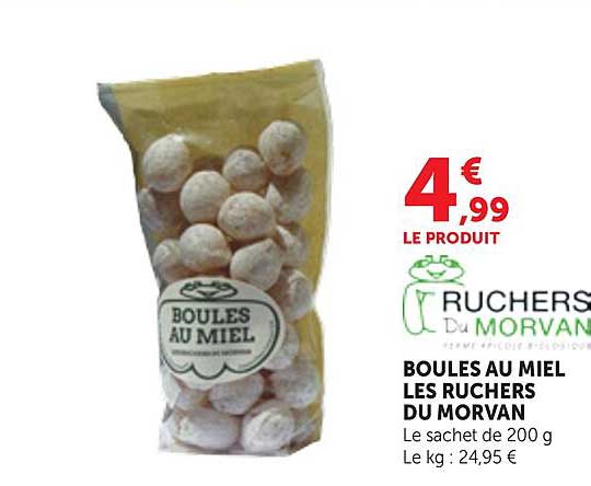 BOULES AU MIEL LES RUCHERS DU MORVAN