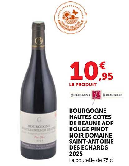 BOURGOGNE HAUTES COTES DE BEAUNE AOP ROUGE PINOT NOIR DOMAINE SAINT-ANTOINE DES ESCHARDS 2025