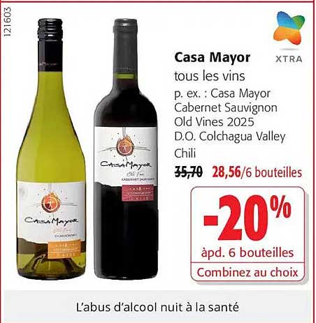 Casa Mayor tous les vins p. ex. : Casa Mayor Cabernet Sauvignon Old Vines 2025 D.O. Colchagua Valley Chili