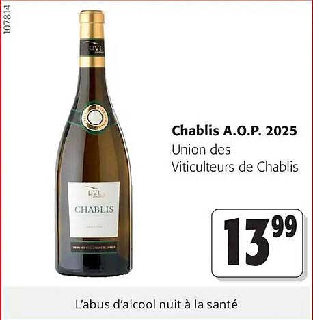 Chablis A.O.P. 2025 Union des Viticulteurs de Chablis
