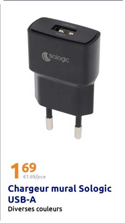 Chargeur mural Sologic USB-A