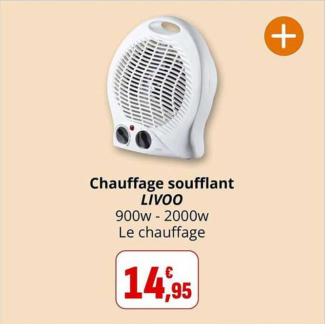 Chauffage soufflant LIVOO 900w - 2000w Le chauffage