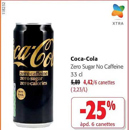 Coca-Cola Zero Sugar No Caffeine 33 cl